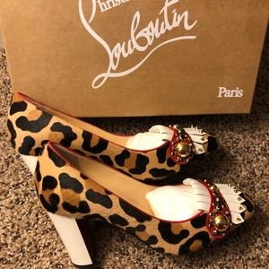 Christian Louboutin Cheetah Print RedBottom Heels